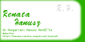 renata hanusz business card